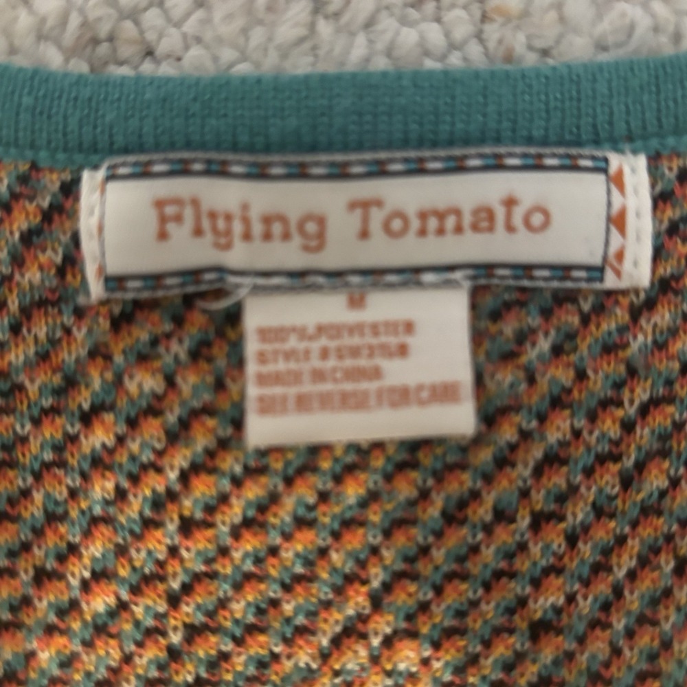 Flying Tomato Graphic Sweater Dress Women's Size Medium Geometric -see Pics - Picture 3 of 5